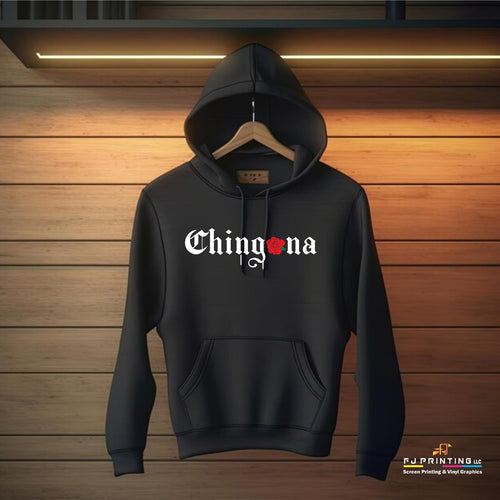 Gildan - DryBlend Hooded Sweatshirt GRAPHIC CHINGONA ROSE