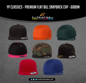 YP Classics - Premium Flat Bill Snapback Cap - 6089M