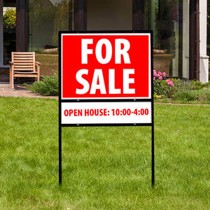 24"x18" Slide-in Real Estate Sign H-Frame with Rider